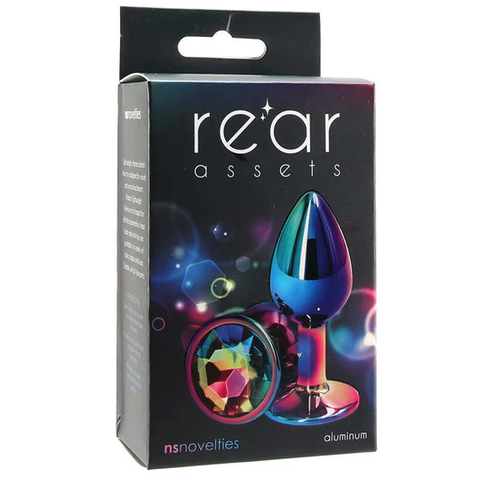 Small Aluminum Plug with Rainbow Gem in Multicolor — buy in Winnipeg | Heaven Boutique