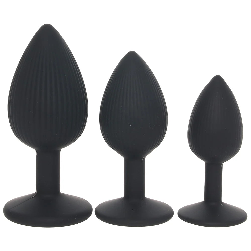 Renegade Triple Ace Silicone Butt Plug Kit – Heaven Boutique Winnipeg – side view