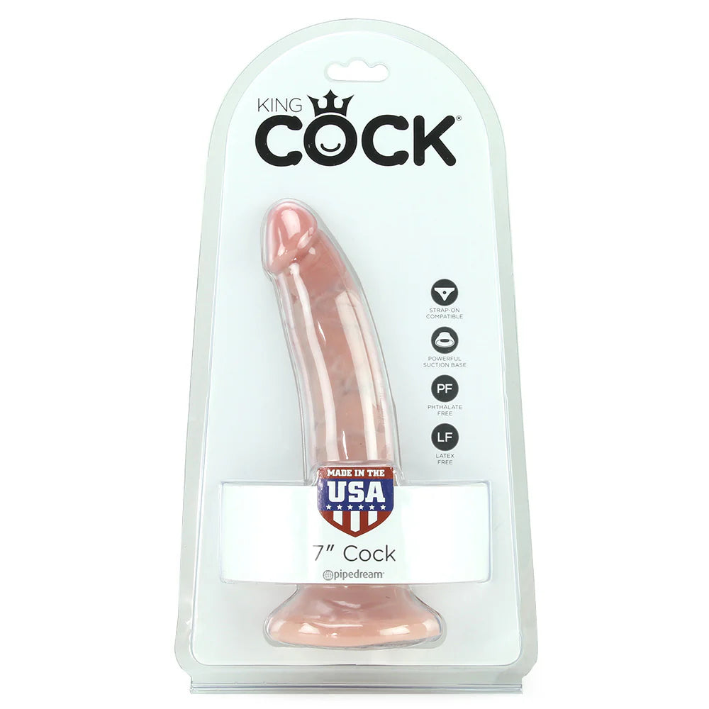 King Cock 7 Inch Dildo in Flesh – Winnipeg adult store – close-up view