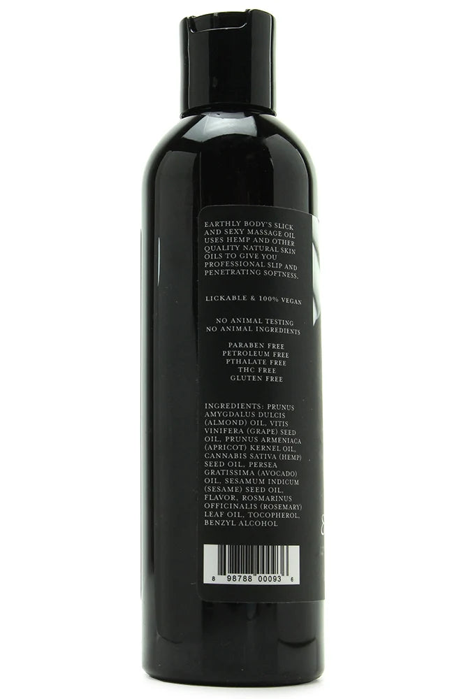 Edible Massage Oil 8oz/236ml in Strawberry – Winnipeg adult store – close-up view