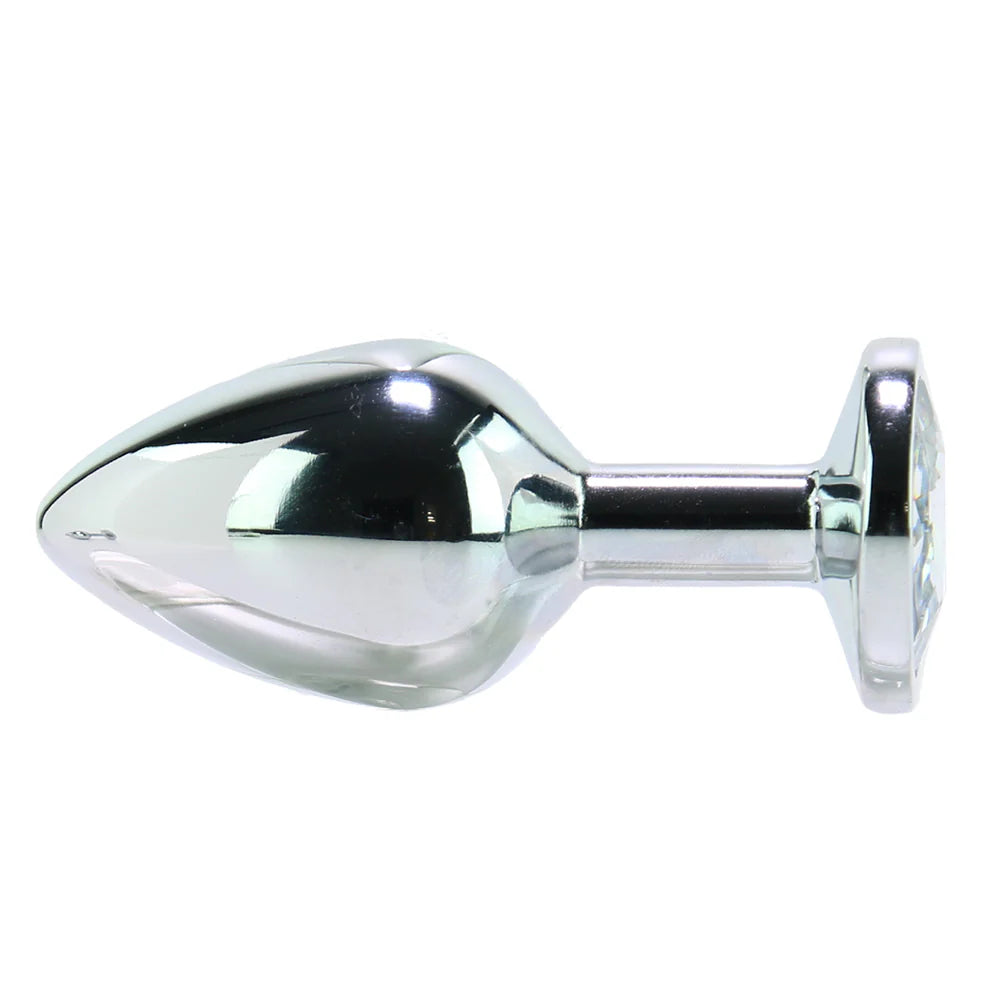 Booty Sparks Clear Gem Anal Plug in Small – Heaven Boutique Winnipeg – side view