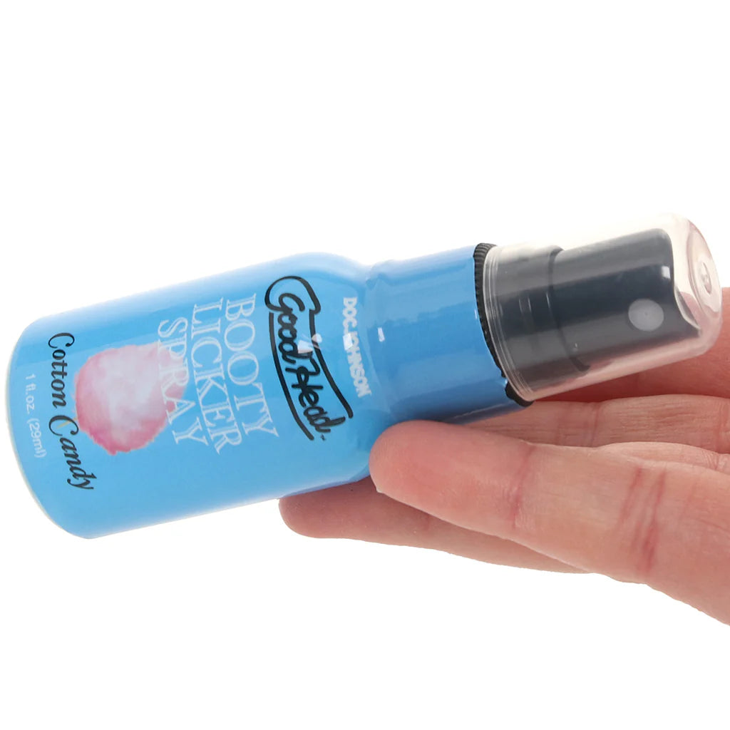 GoodHead Booty Licker Spray 1fl.oz/29ml in Cotton Candy – Winnipeg adult store – close-up view