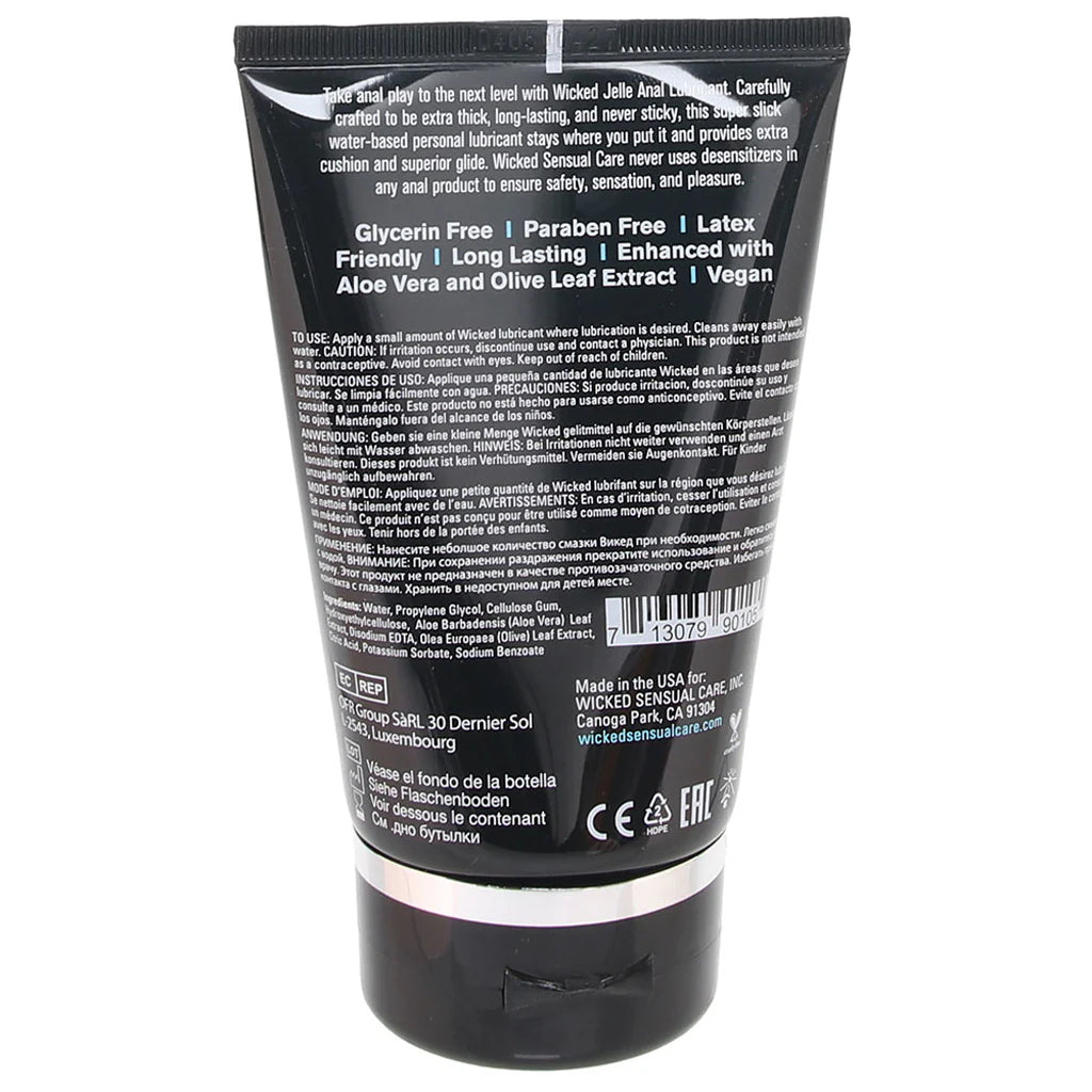 Jelle Water Based Anal Lubricant in 4oz/120ml - 4oz/120ml – Winnipeg adult store – close-up view