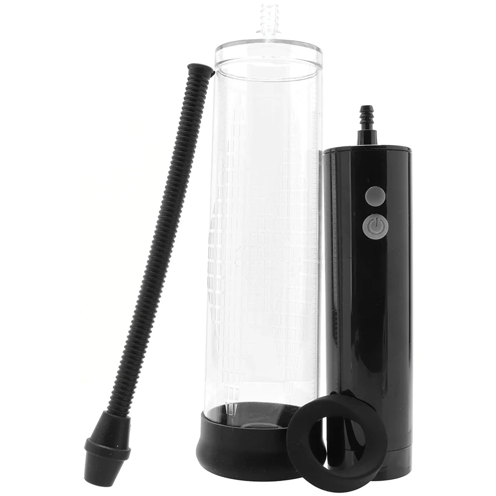 Pumped Extreme Power Rechargeable Auto Pump in Clear – Heaven Boutique Winnipeg – side view