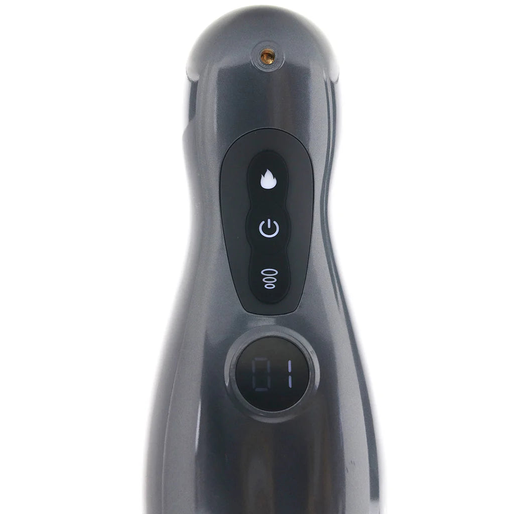 Pumped Virtuo Auto Stroker in Gunmetal – Winnipeg adult store – close-up view