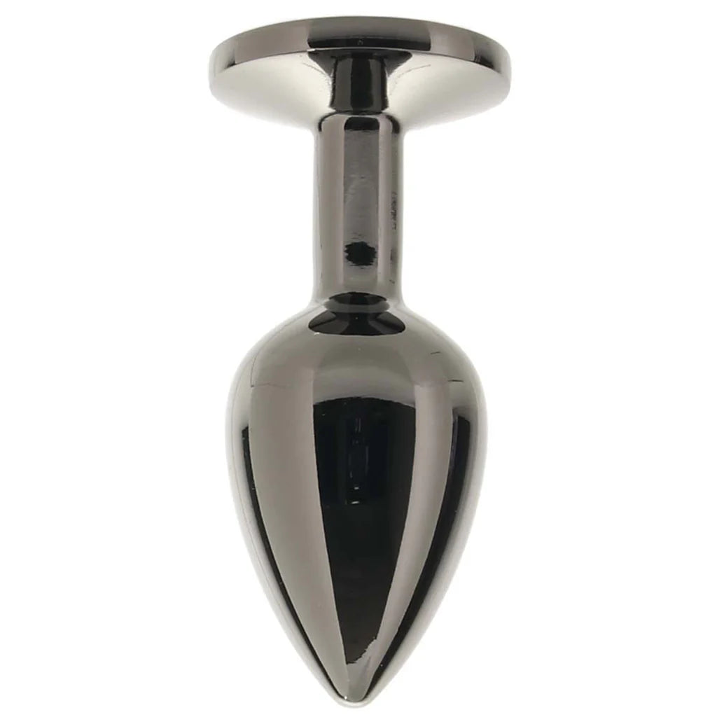 Black Gem Anal Plug in Small - Small – Heaven Boutique Winnipeg – side view