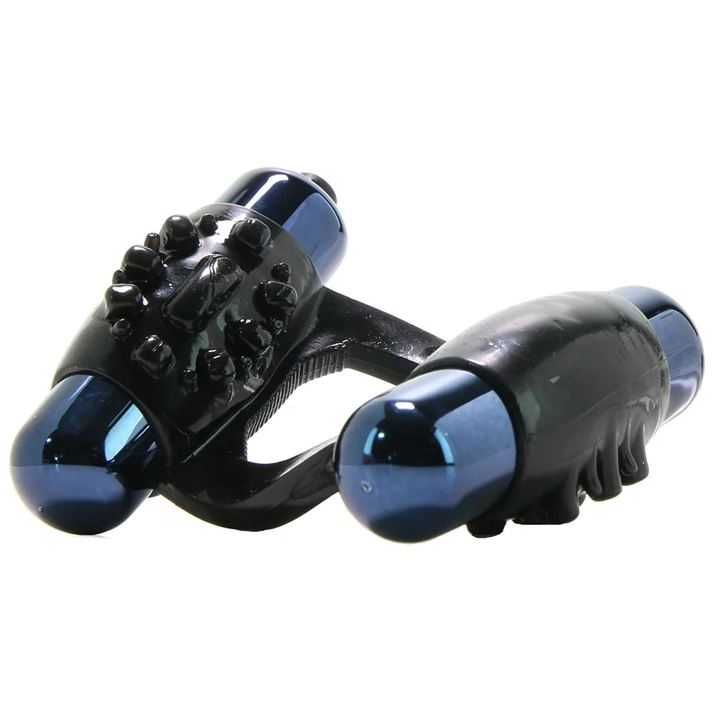 Duo-Vibrating Super Ring in Black – Winnipeg adult boutique – features