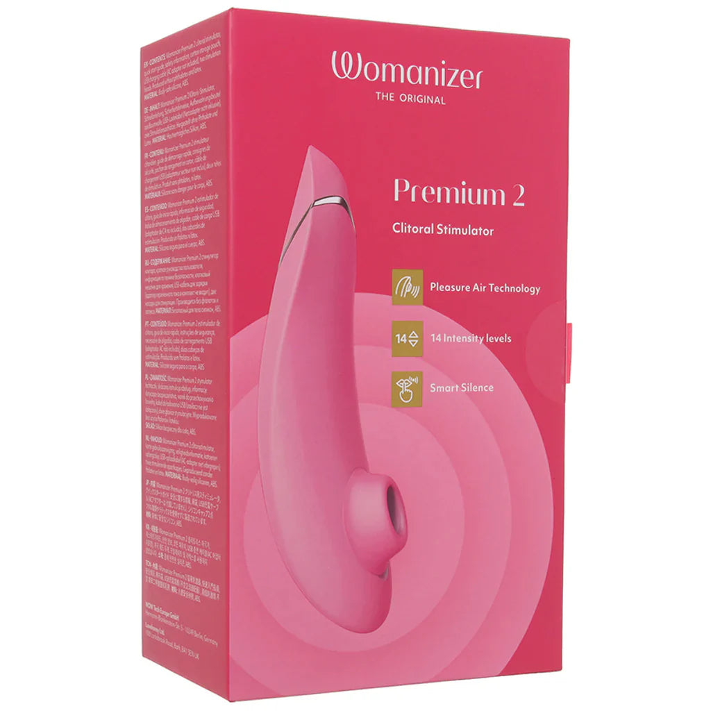 Womanizer Premium 2 Pleasure Air Stimulator in Raspberry — buy in Winnipeg | Heaven Boutique