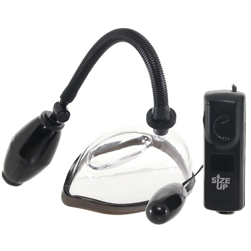 Size Up Vibrating Pussy Pump – Heaven Boutique Winnipeg – side view