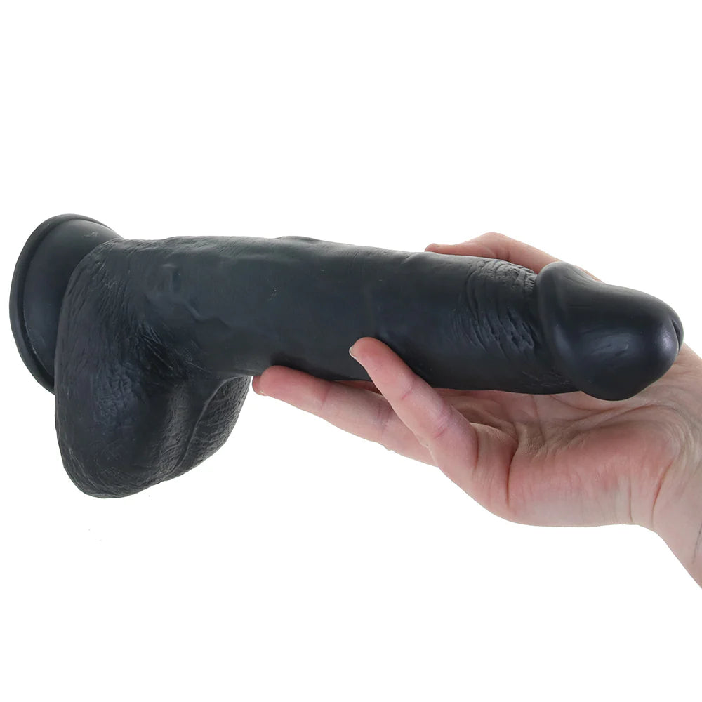Master Cock Beefy Brad 9 Inch Ballsy Dildo in Black Winnipeg – product detail