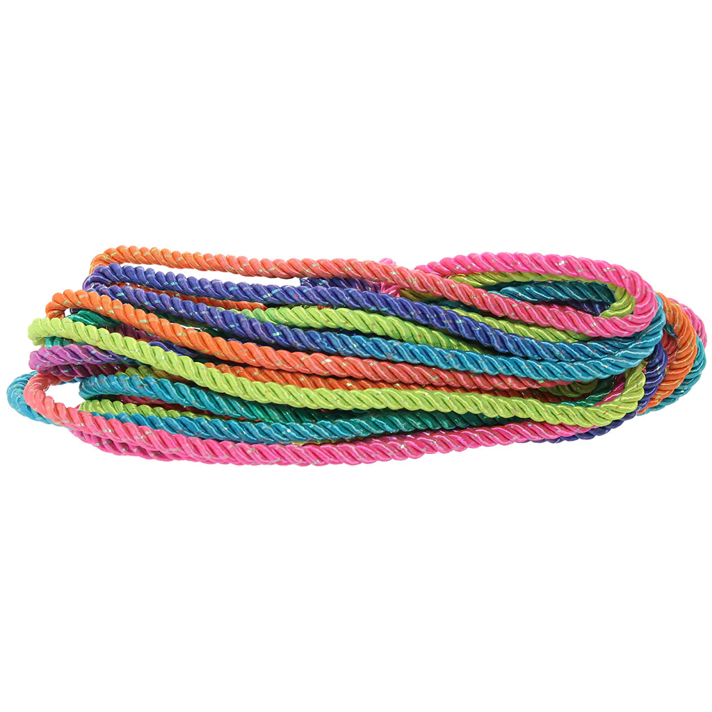Ouch! 32.8'/10m Bondage Rope in Vibrant Rainbow – Heaven Boutique Winnipeg – side view