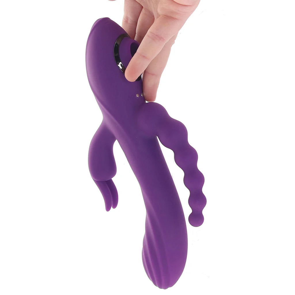 Fourgasm Triple Stimulator Sucking Rabbit Vibe in Purple Winnipeg – product detail