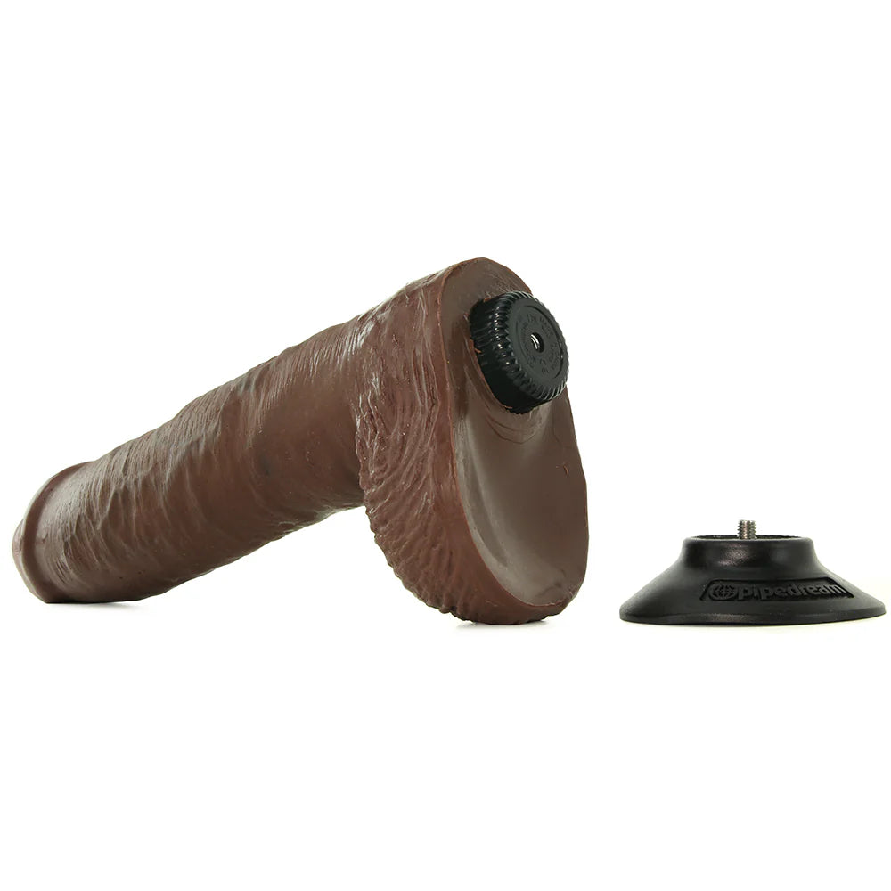 King Cock 10 Inch Vibrating Dildo with Balls in Brown Winnipeg – product detail