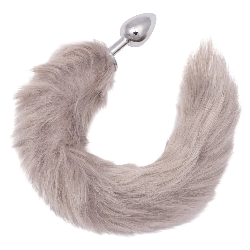 Running Wild Grey Tail Plug – Heaven Boutique Winnipeg – side view