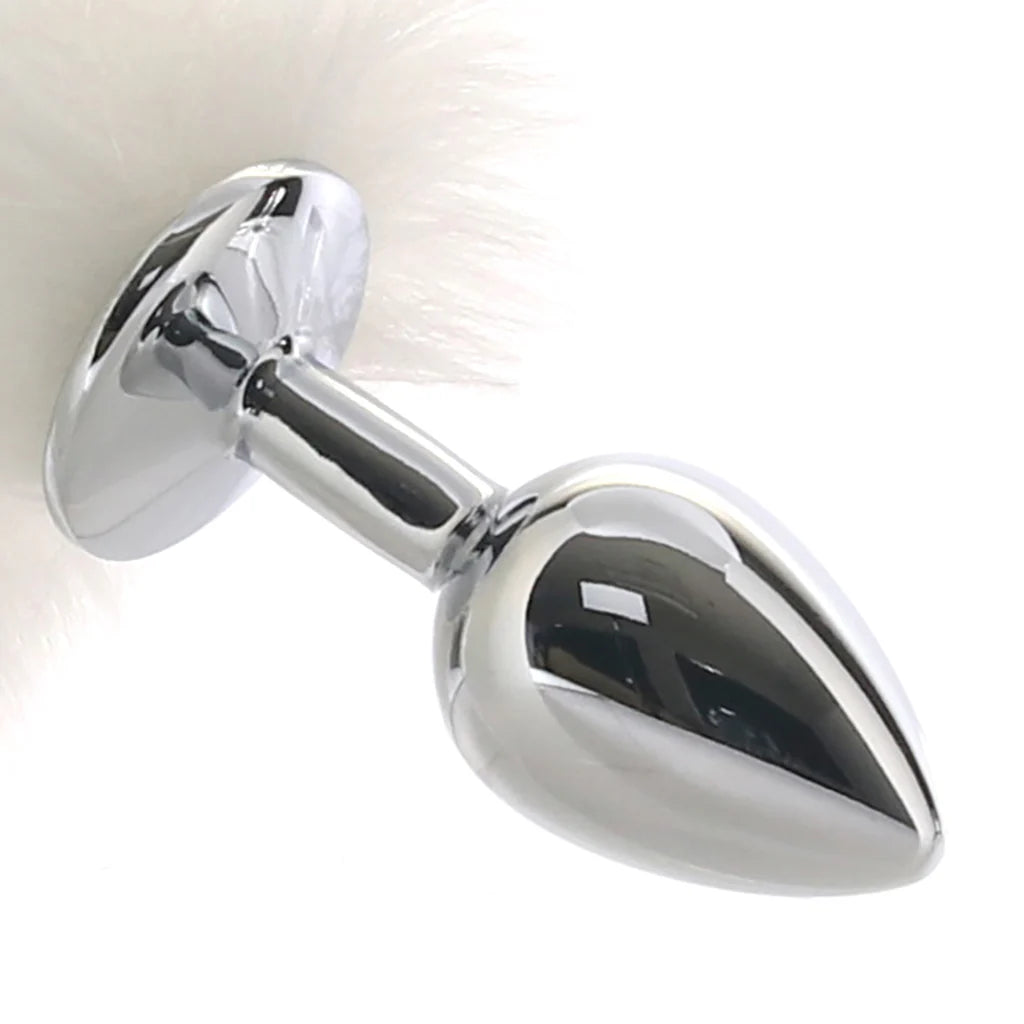Running Wild White Tail Plug – Heaven Boutique Winnipeg – side view
