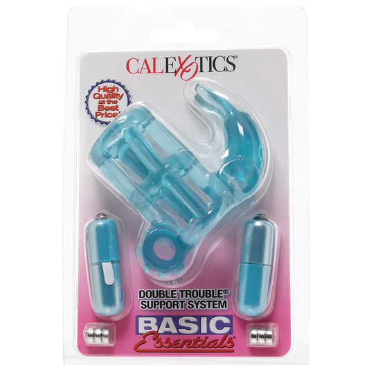 Double Trouble Vibrating Support System in Blue — buy in Winnipeg | Heaven Boutique
