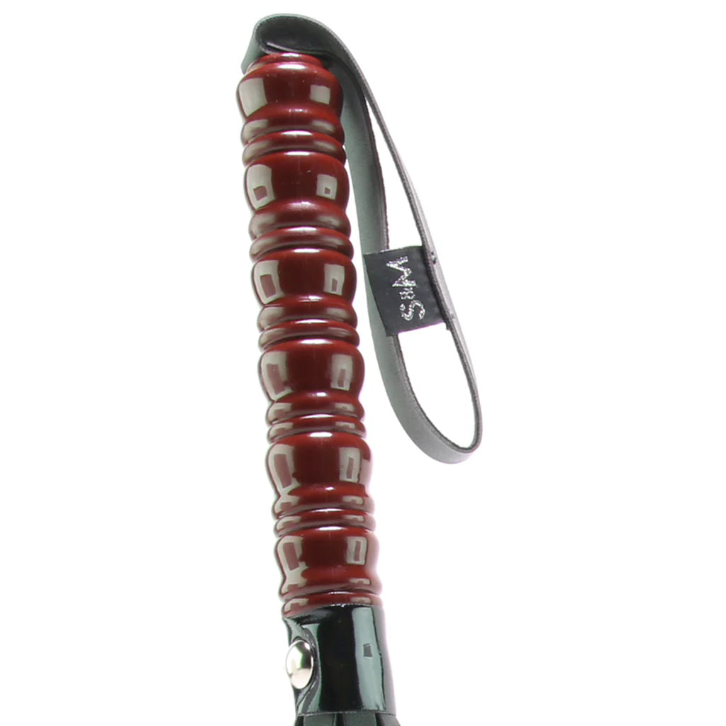 Sex & Mischief Mahogany Flogger – Winnipeg adult store – close-up view