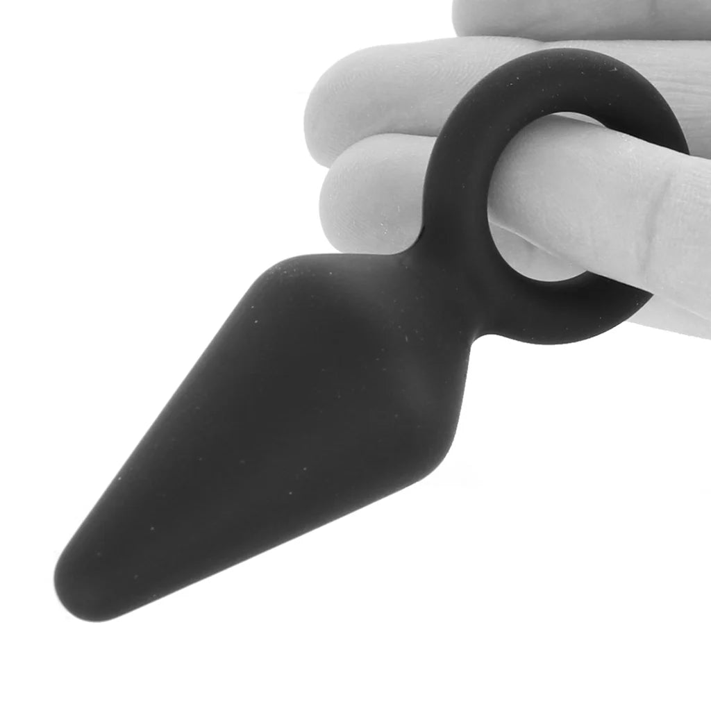 Anal Adventures Platinum Loop Plug in Small - Small – Winnipeg adult store – close-up view