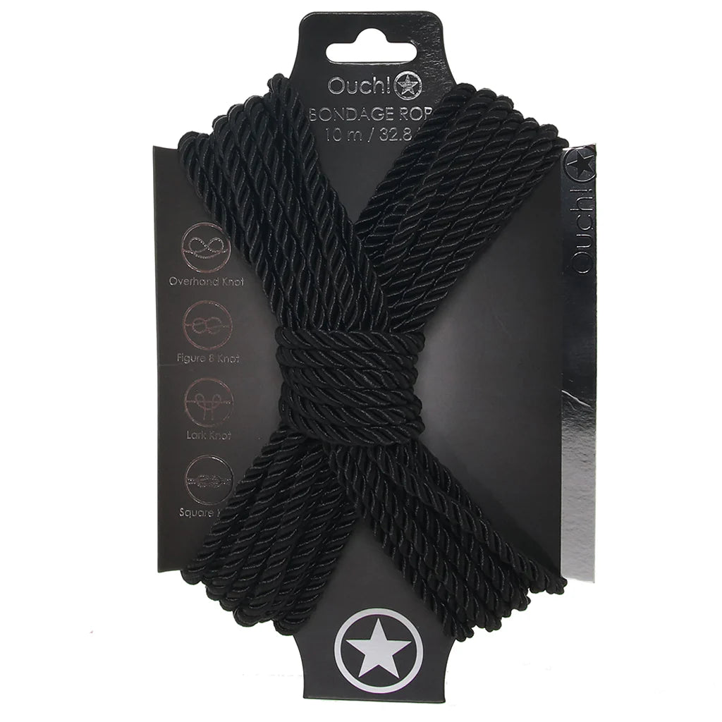 Ouch! 32.8'/10m Bondage Rope in Black — buy in Winnipeg | Heaven Boutique
