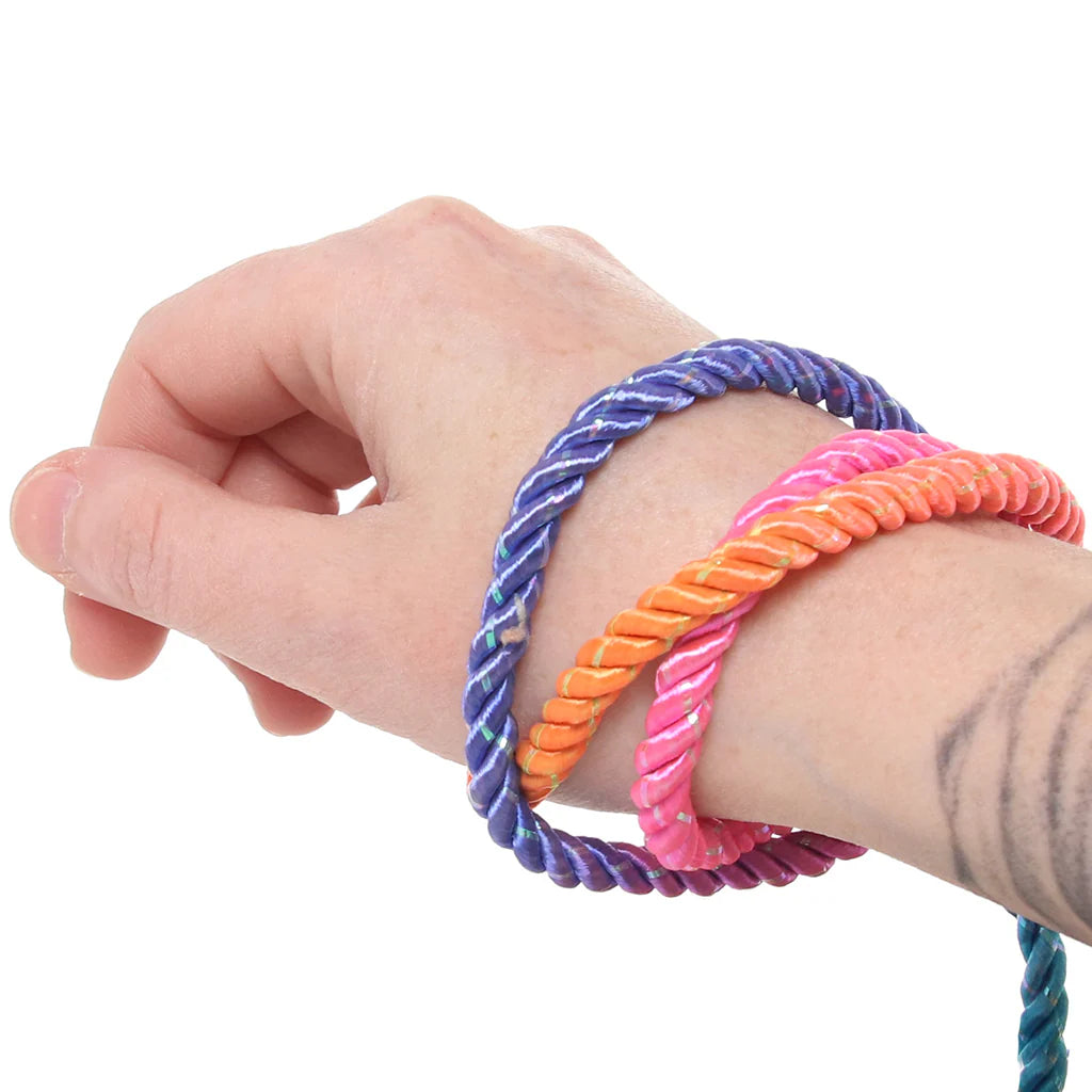 Ouch! 32.8'/10m Bondage Rope in Vibrant Rainbow – Winnipeg adult shop – in use view