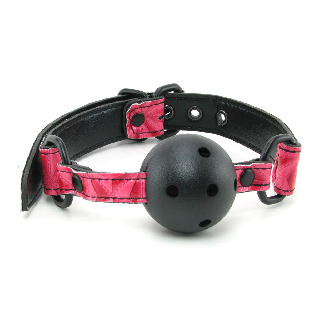Sinful Ball Gag in Pink – Heaven Boutique Winnipeg – side view