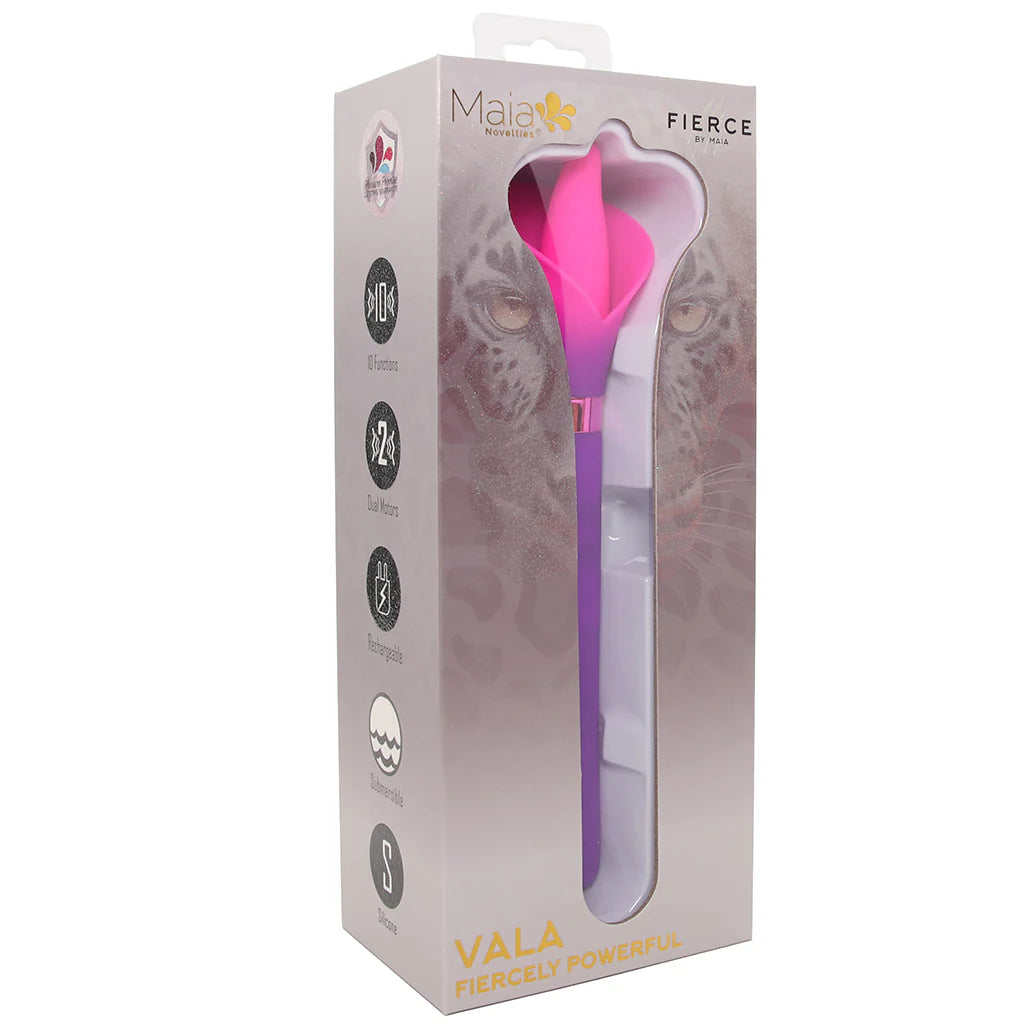 Vala Fiercely Powerful Silicone Flower Vibe in Purple — buy in Winnipeg | Heaven Boutique