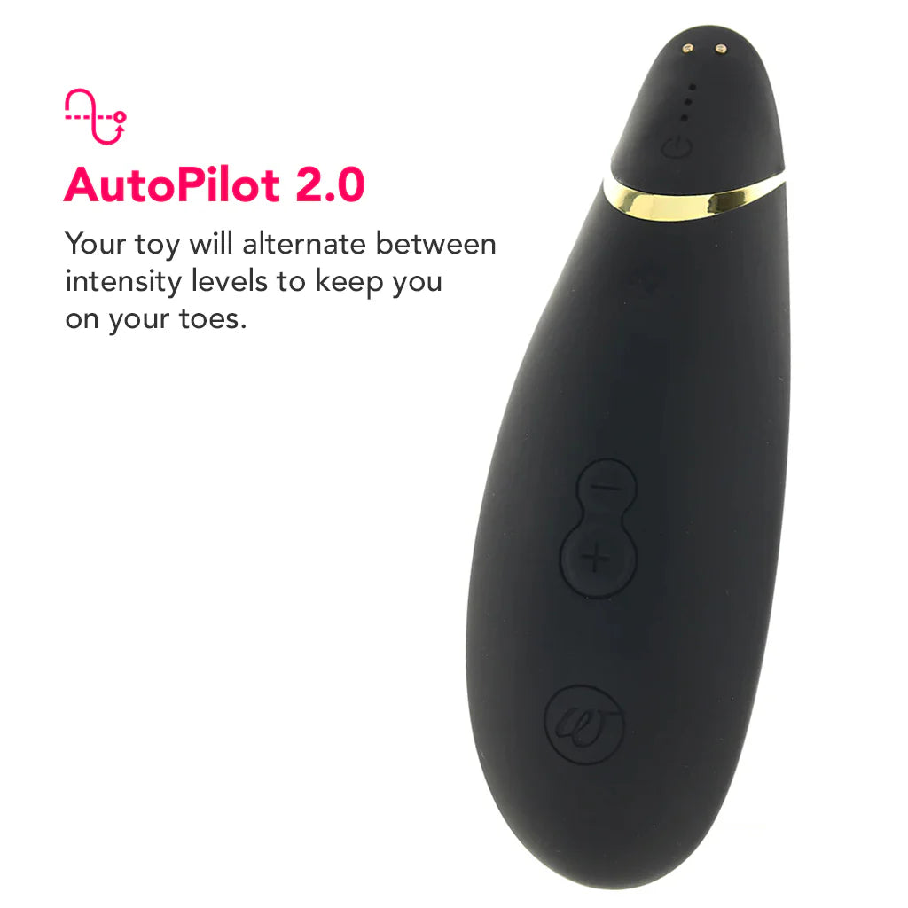 Womanizer Premium 2 Pleasure Air Stimulator in Black – Winnipeg adult boutique – features