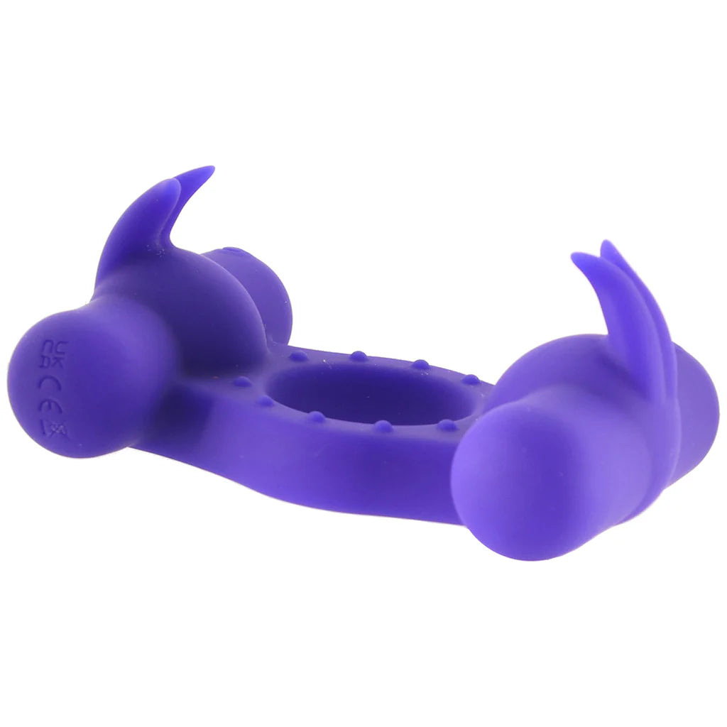 Silicone Triple Orgasm Enhancer Vibrating Ring – Heaven Boutique Winnipeg – side view