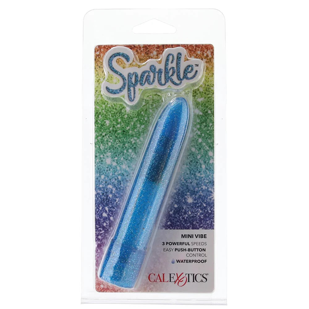 Sparkle Mini Vibe in Blue – Winnipeg adult store – close-up view