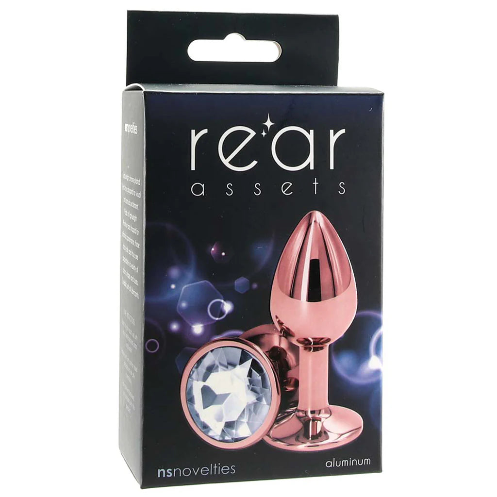 Small Aluminum Plug with Clear Gem in Rose Gold — buy in Winnipeg | Heaven Boutique