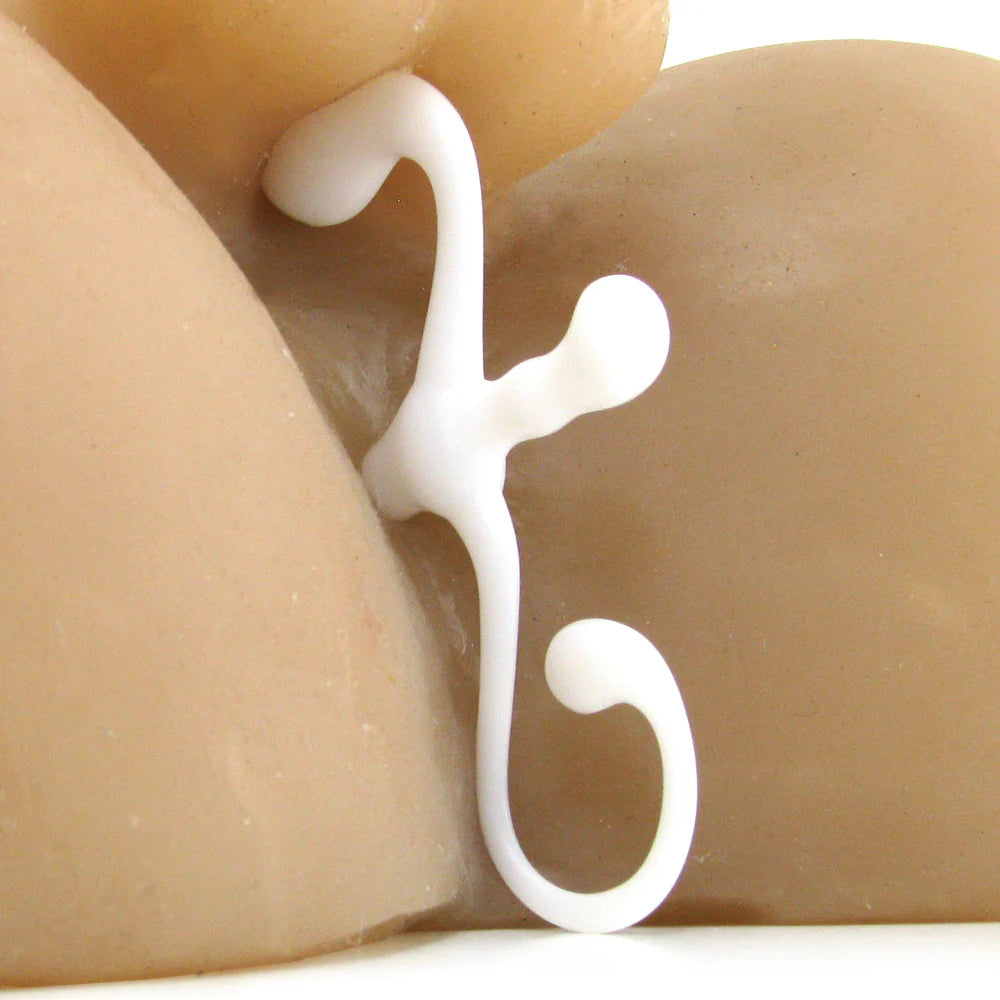 Blue Line 5 Inch Male P-Spot Massager in White – Heaven Boutique Winnipeg – side view