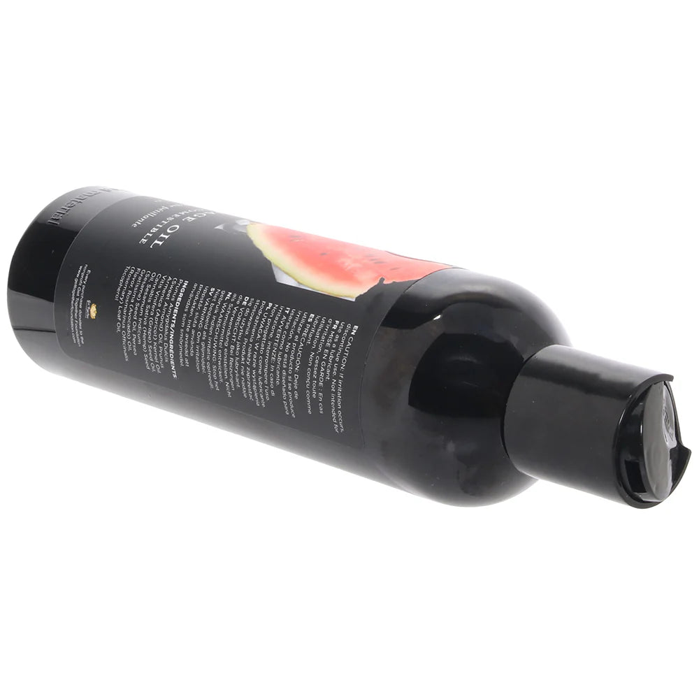 Edible Massage Oil 8oz/236ml in Watermelon – Winnipeg – packaging view