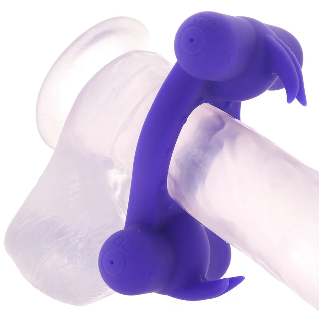 Silicone Triple Orgasm Enhancer Vibrating Ring – Winnipeg adult boutique – features