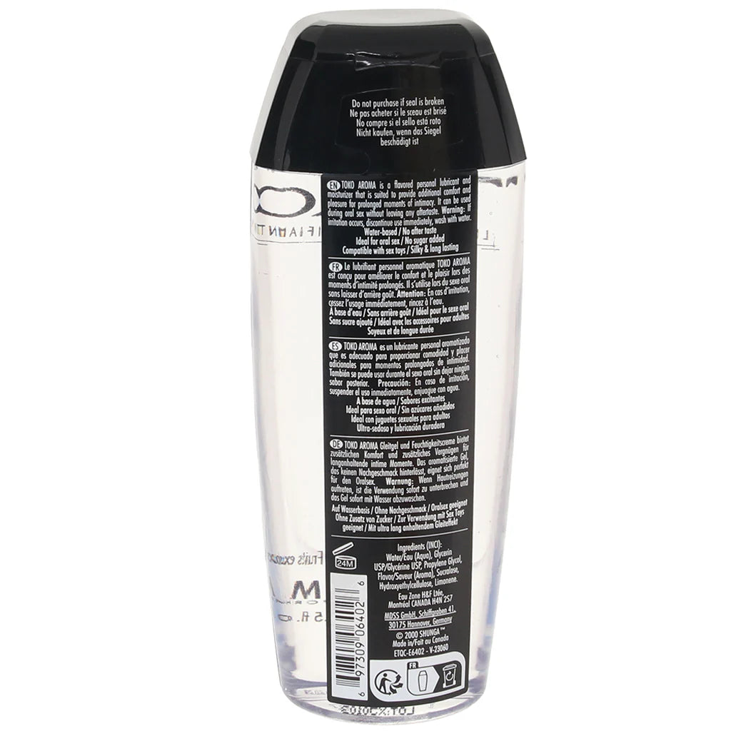 Toko Aroma Flavored Lube 5.5oz/163ml in Exotic Fruits – Winnipeg adult store – close-up view
