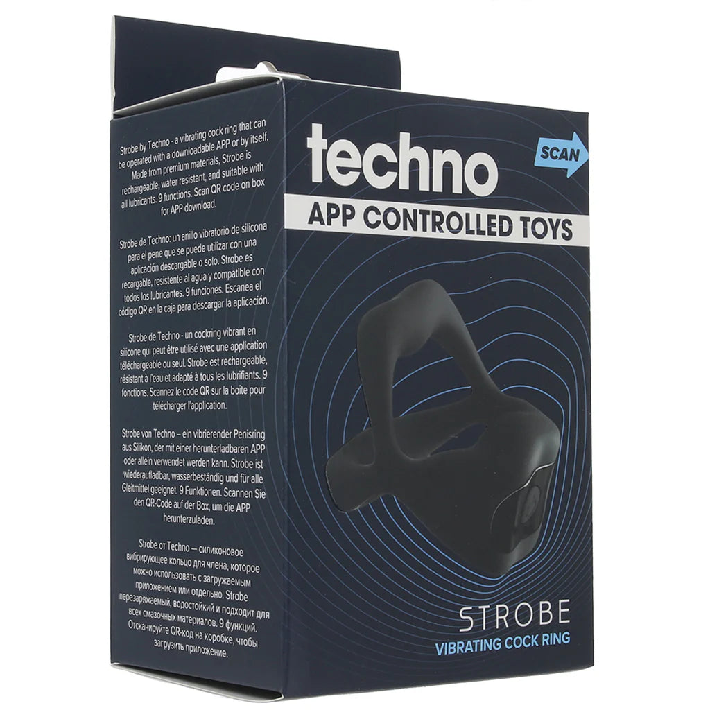 Techno Strobe Vibrating Cock Ring in Black — buy in Winnipeg | Heaven Boutique