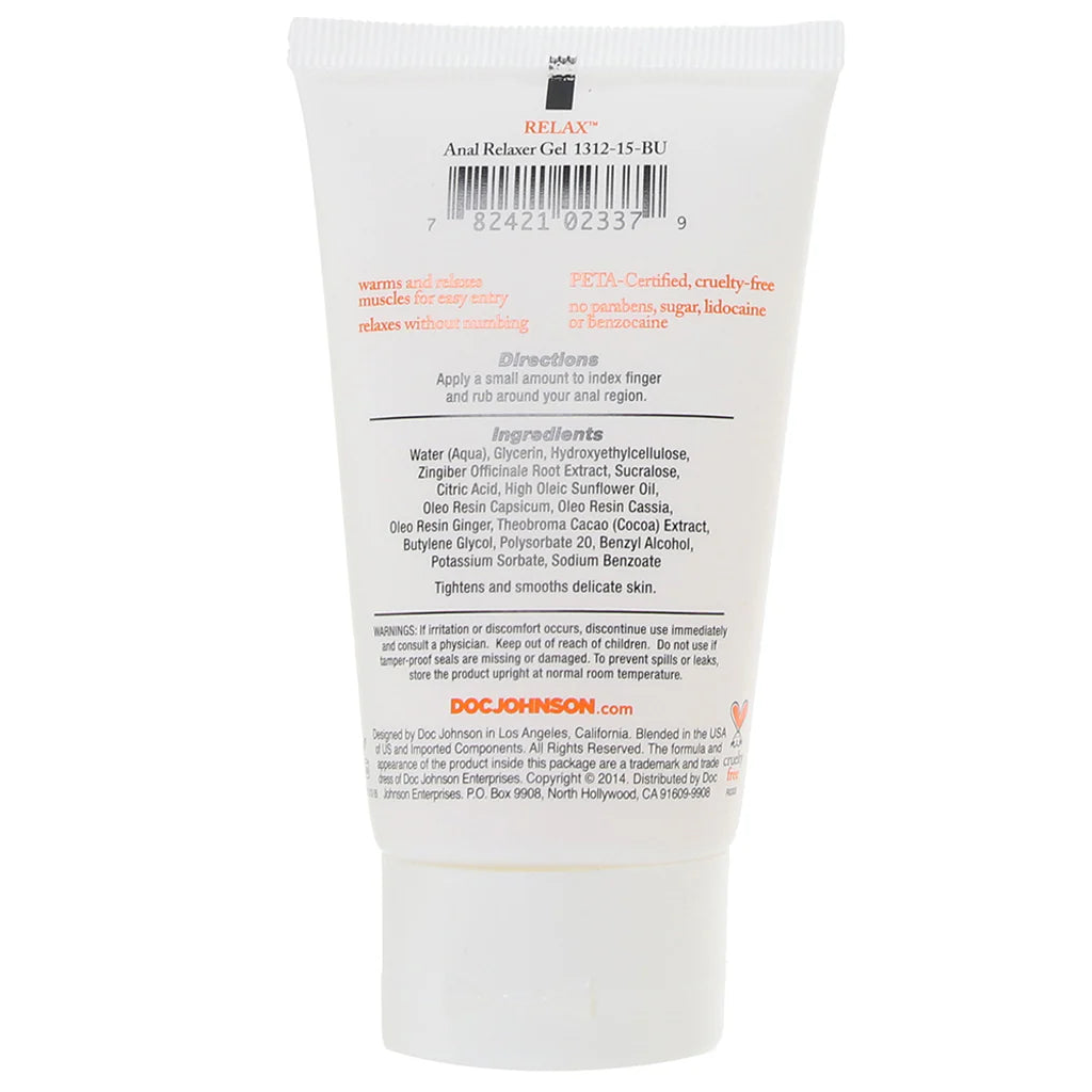 Relax Anal Relaxer in 2oz/56g - 2oz/56g – Heaven Boutique Winnipeg – side view