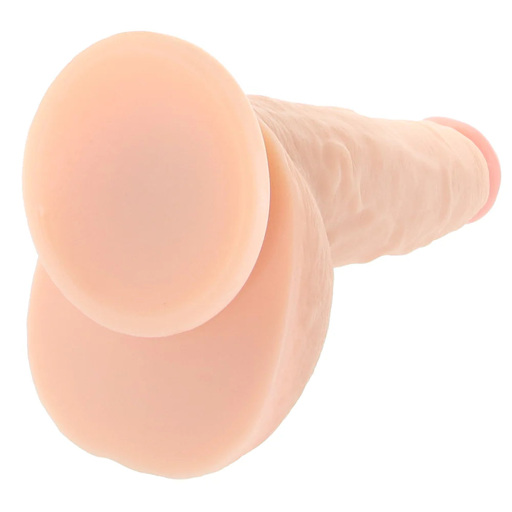Master Cock Beefy Brad 9 Inch Ballsy Dildo in Light – Winnipeg adult store – close-up view