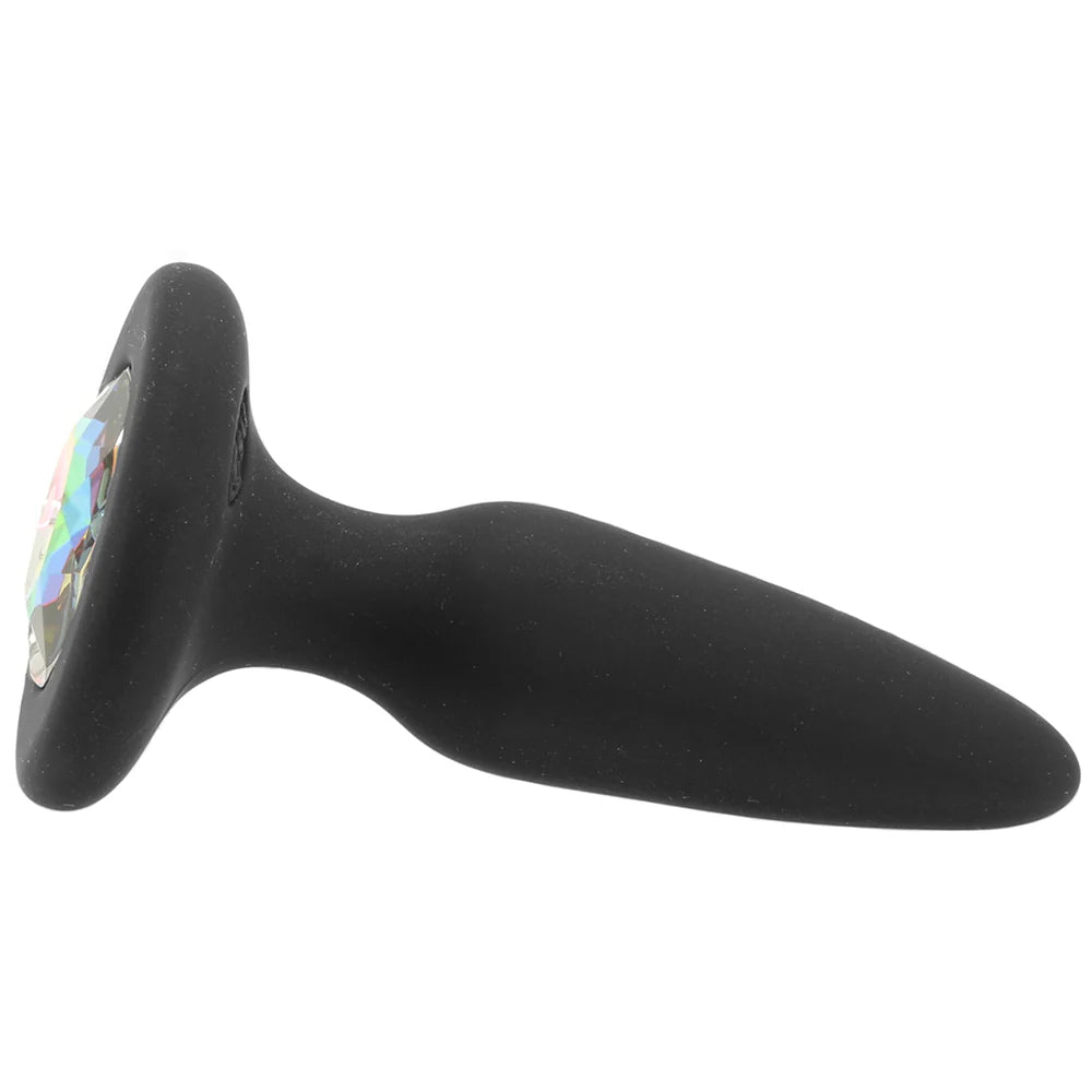 Glams Mini Rainbow Gem Silicone Butt Plug – Winnipeg adult boutique – features