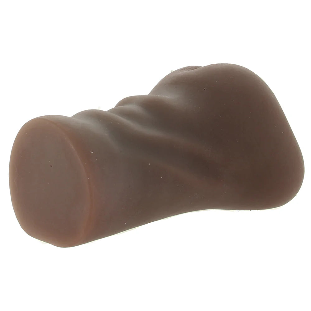 Stroke It Anatomical Pussy Stroker in Brown – Winnipeg adult store – close-up view