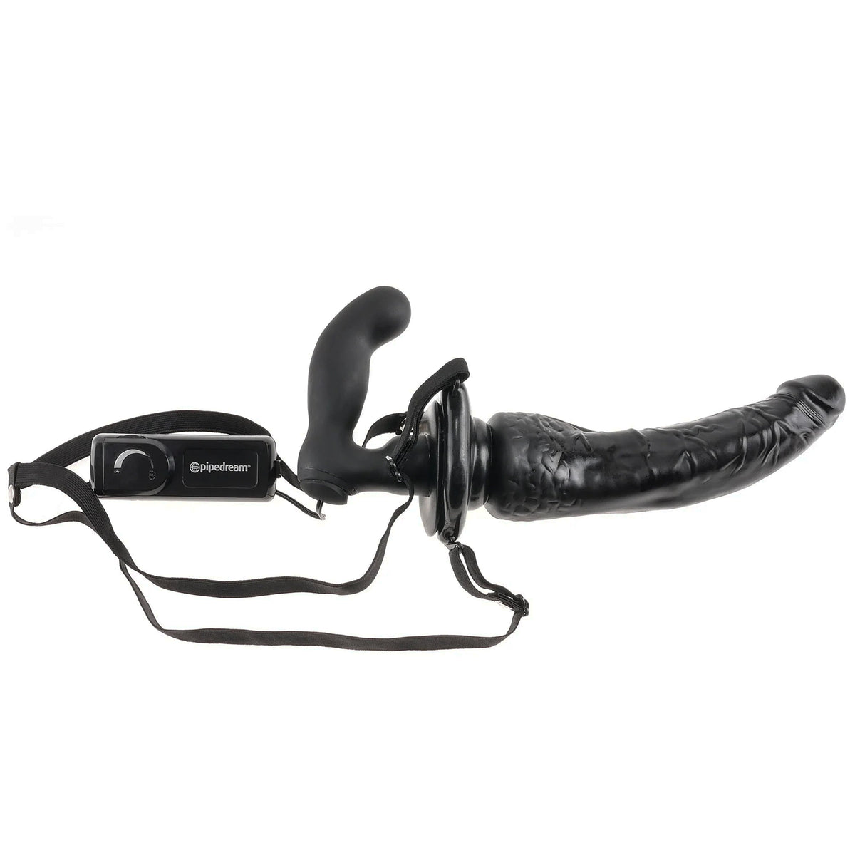Fetish Fantasy Deluxe Penetrix Vibrating Strap-On in Black — Heaven Boutique Winnipeg 5