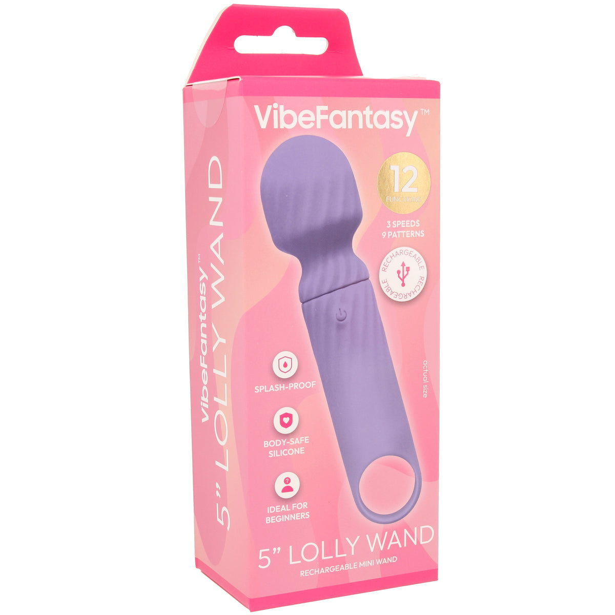 VibeFantasy Lolly Wand Mini Vibe in Purple — Heaven Boutique Winnipeg 7