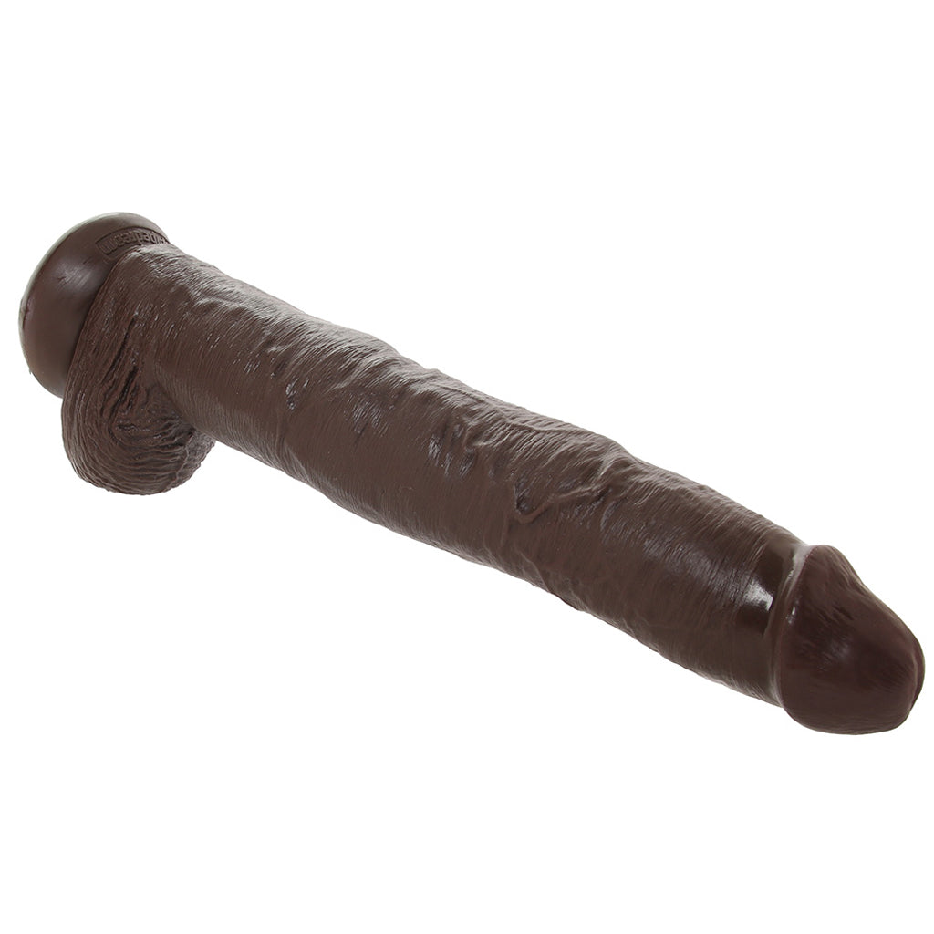 King Cock 14 Inch Cock with Balls in Chocolate — Heaven Boutique Winnipeg 2