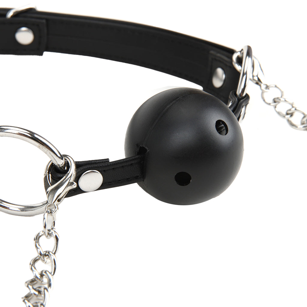 Breathable Ball Gag with Nipple Clamps — Heaven Boutique Winnipeg 4