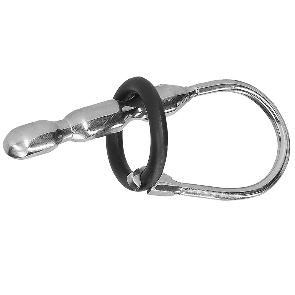 Ouch! 10mm Steel Urethral Sounding Plug with Silicone Ring — Heaven Boutique Winnipeg 3
