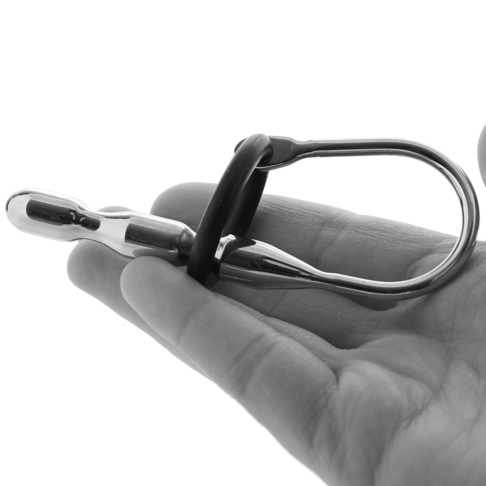 Ouch! 10mm Steel Urethral Sounding Plug with Silicone Ring — Heaven Boutique Winnipeg 4