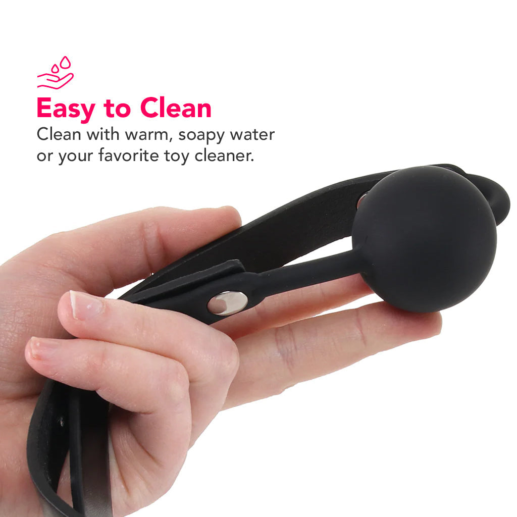 Ouch! Silicone Ball Gag in Black — Heaven Boutique Winnipeg 4