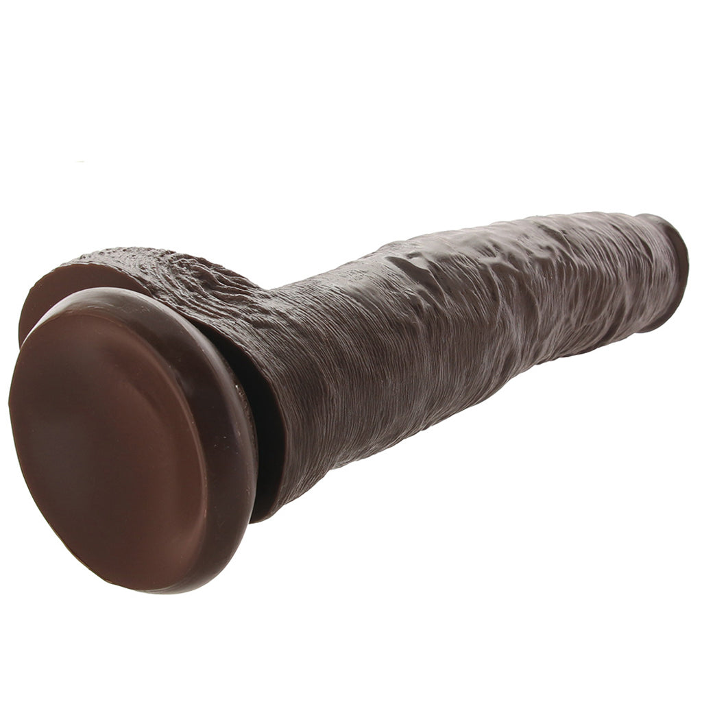 King Cock 14 Inch Cock with Balls in Chocolate — Heaven Boutique Winnipeg 5