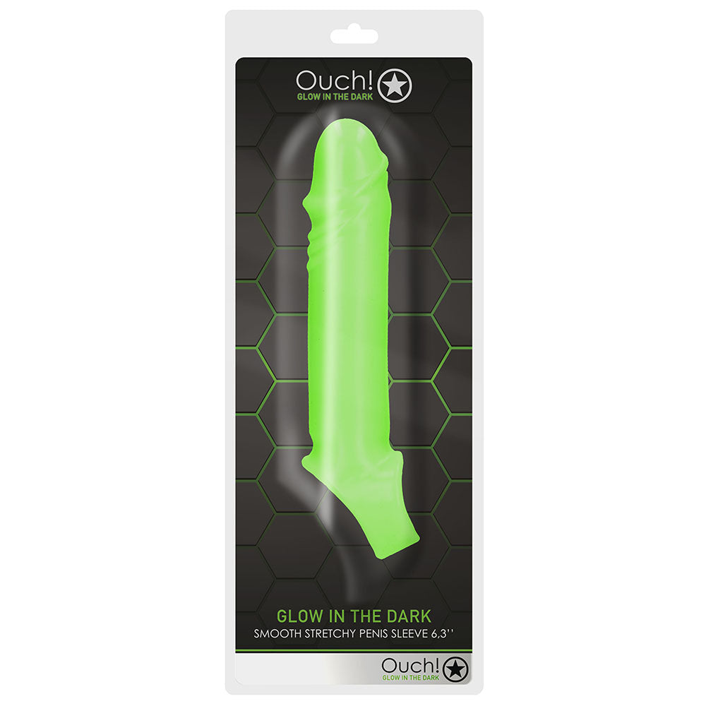 Ouch! Glow In The Dark Thin Smooth Penis Sleeve — Heaven Boutique Winnipeg 6