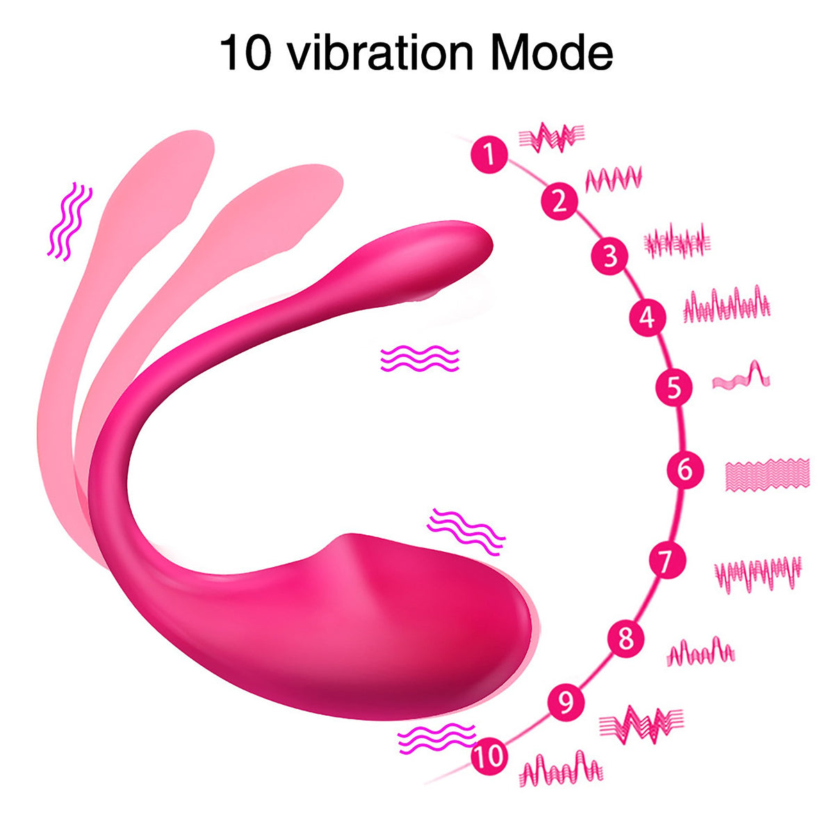 Vivid Tadpole app-controlled wearable egg vibrator in rose red