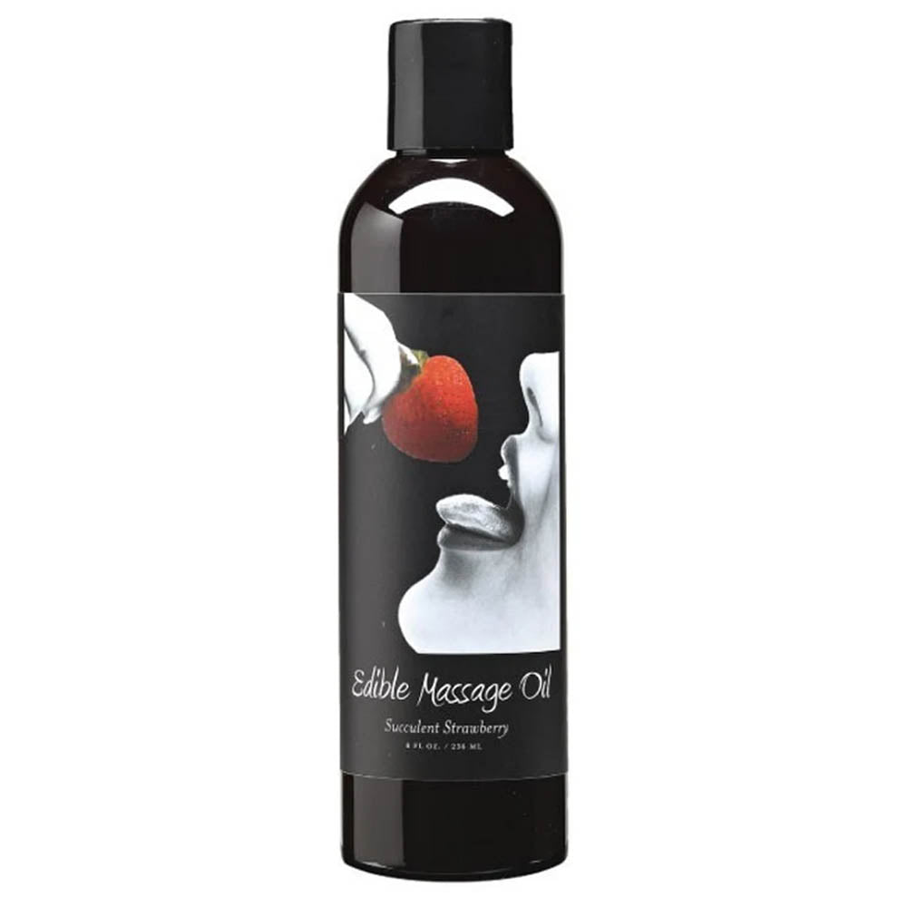 Edible Massage Oil 8oz/236ml in Strawberry — buy in Winnipeg | Heaven Boutique